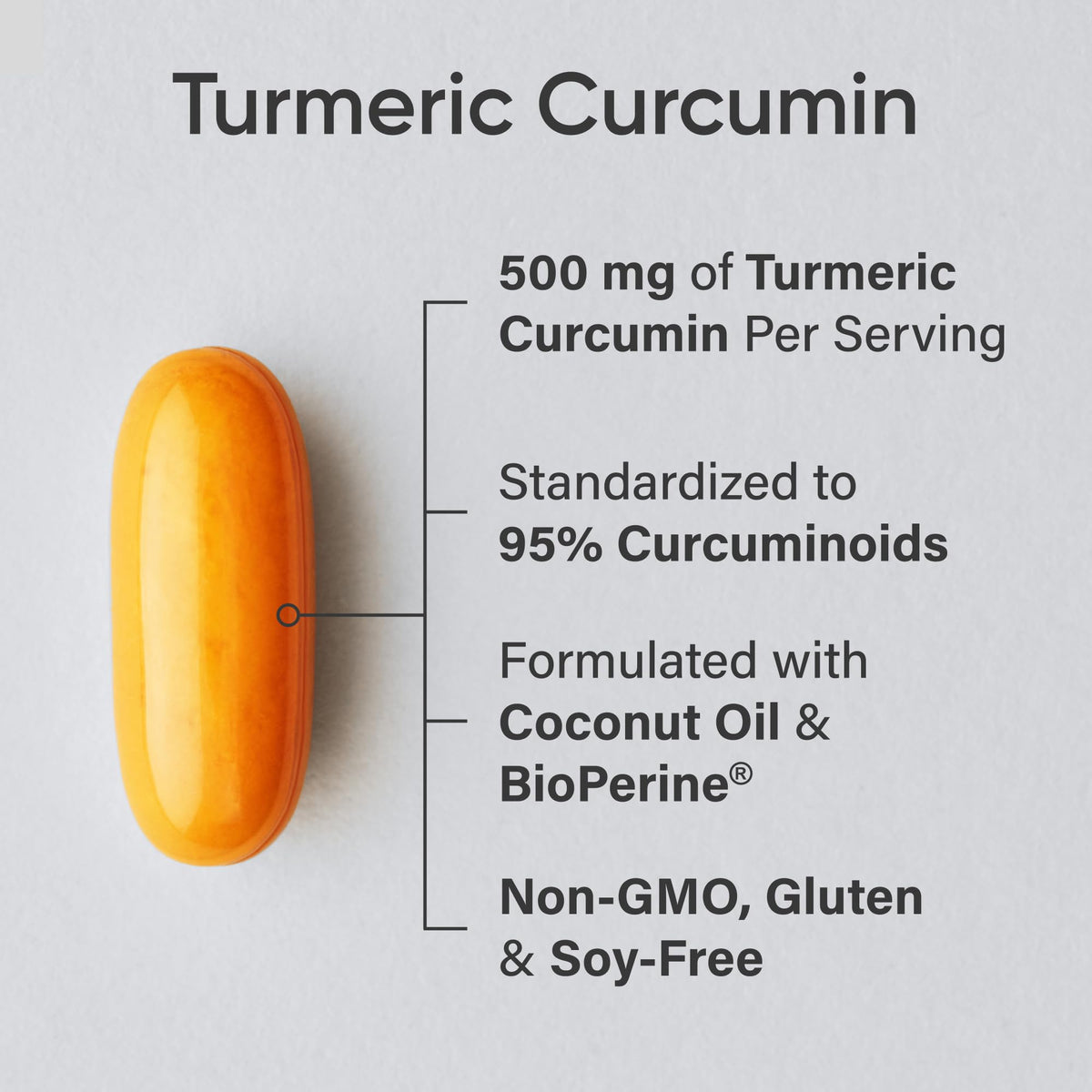 Sports Research® Turmeric Curcumin C3 Complex® w/BioPerine Black Pepper Extract & Organic Coconut Oil - Standardized 95% Curcuminoids · Non-GMO · Gluten Free - 120 Count Softgels