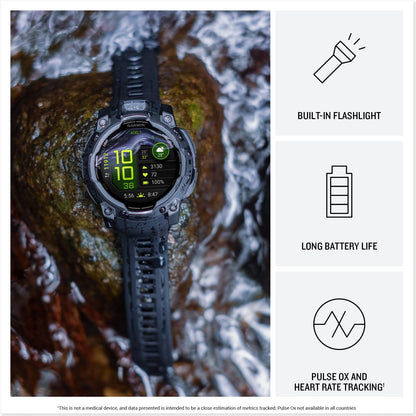Garmin Instinct® 3 AMOLED, Rugged GPS Smartwatch, 45mm, Black