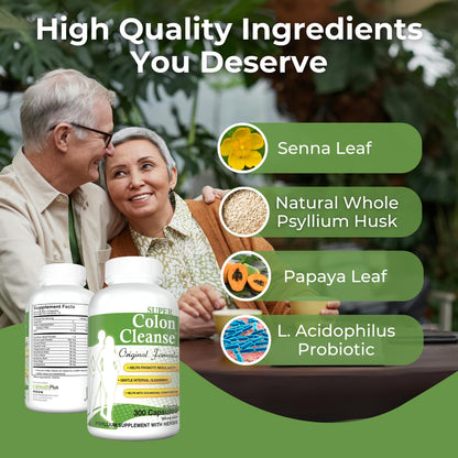 Health Plus Super Colon Cleanse Original Formula Powder, 15 oz, 42 Servings | Classic formula with psyllium husk and senna leaf; may support occasional constipation relief and digestive regularity
