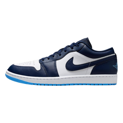 Air Jordan 1 Low Men's Shoes (Midnight Navy/White/University Blue) Size 10.5