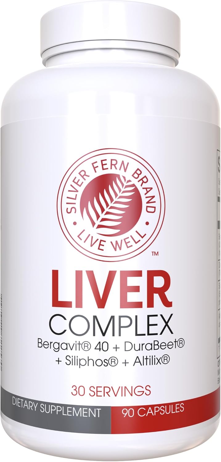 Silver Fern Brand Liver Complex Supplement (1 Pack) | With Milk Thistle, Beet Root, Bergavit®, & Artichoke Extract – Daily Liver Support – 90 Vegetarian Capsules