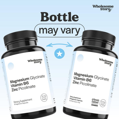 Zinc Picolinate, Magnesium Glycinate Supplements with P5P Vitamin B6 | Magnesium and Zinc Vitamin | Reproductive & Fertility Health, Hormone Balance, Immune System Support | 30 Day Supply