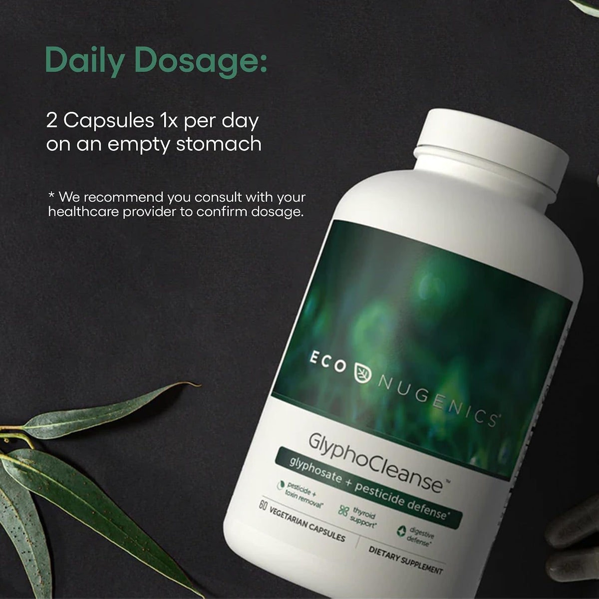 EcoNugenics Detox Rescue Supplement Bundle for Men & Women – PectaSol Modified Citrus Pectin Fiber + 2 GlyphoDetox Bottles — Safely Removes Pesticides & Agricultural Toxins, Offers Total-Body Support
