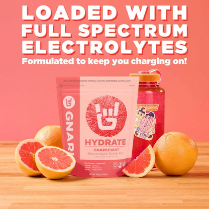 Gnarly Nutrition Hydrate Grapefruit (14.10oz) Fuel2O Limeade - (25 Serv) Bulk Bag (25.57oz)