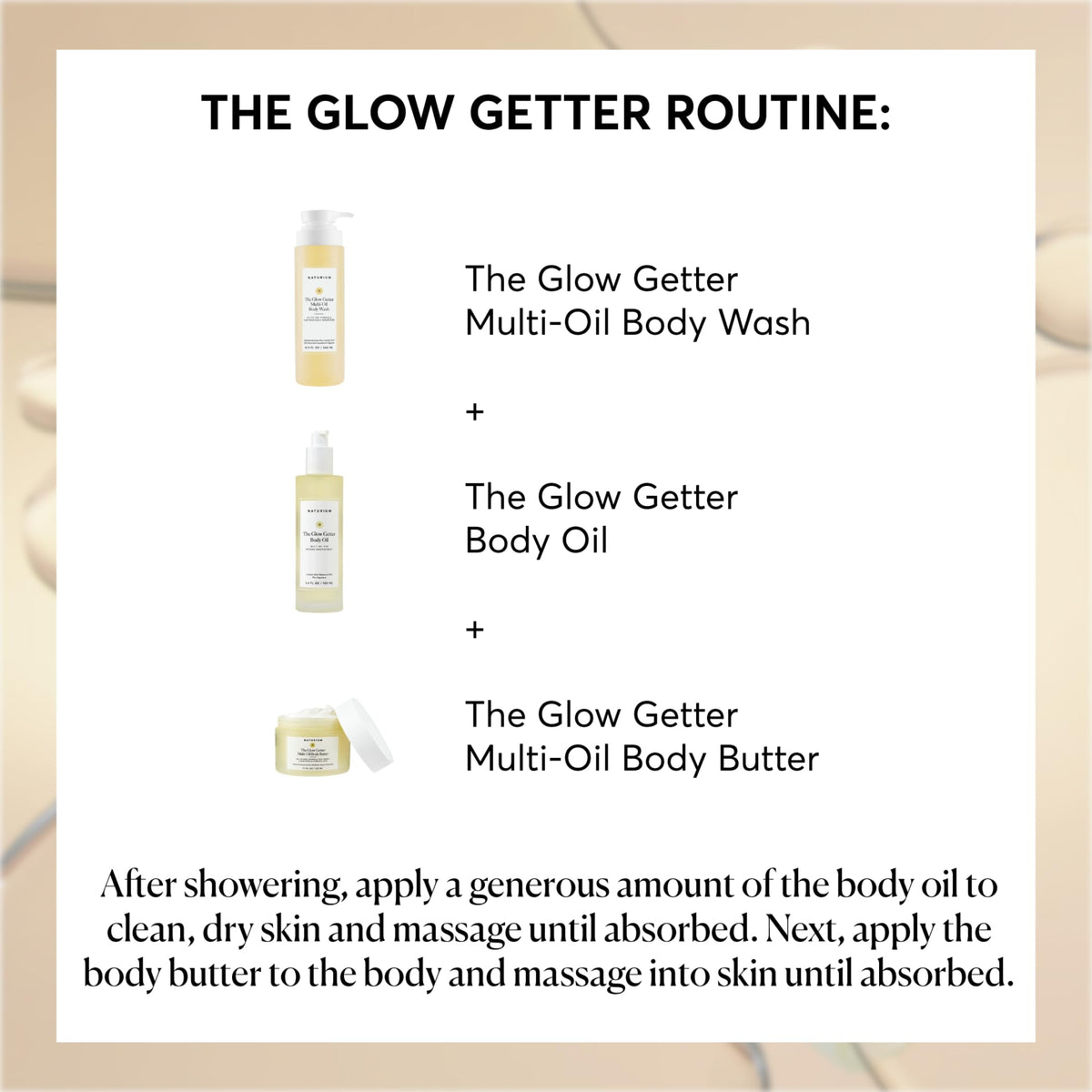 Naturium The Glow Getter Body Oil, Multi-Oil for Intense Nourishment, Hydrating & Moisturizing Formula, Vegan & Cruelty-Free, 3.4 oz