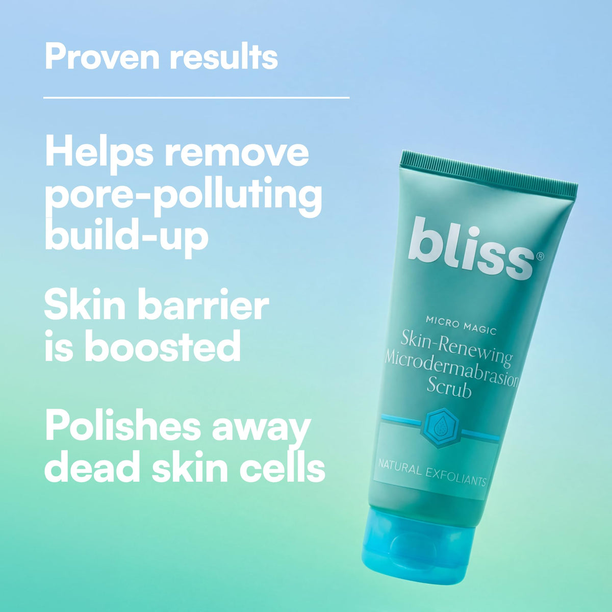 Bliss Micro Magic Skin-renewing Microdermabrasion Scrub | Smoothing Volcanic Pumice & Purifying Kaolin Clay | Refreshed Glow Straight-from-the-Spa