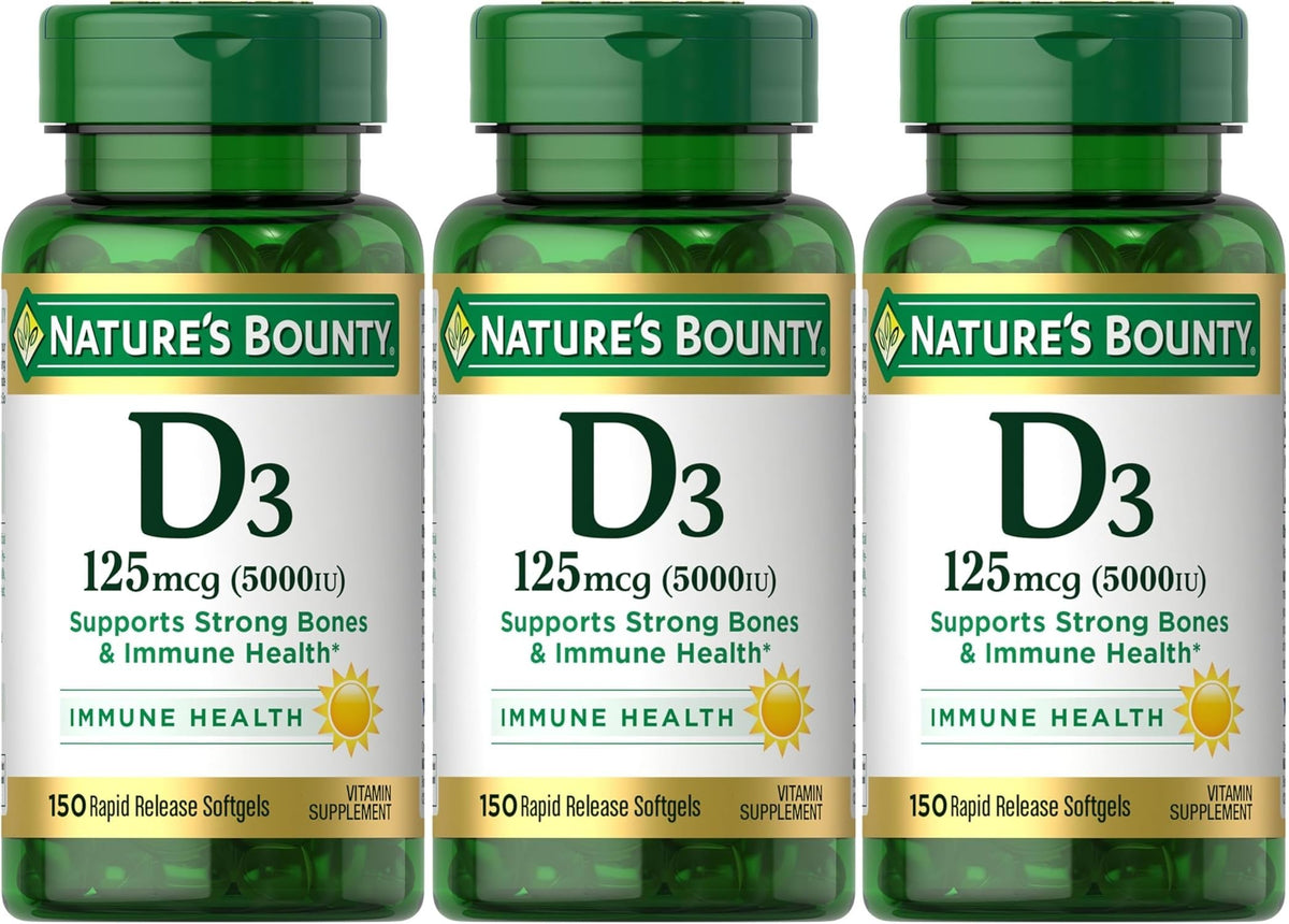 Nature's Bounty Immune Health Vitamin D3 5000 iu, Rapid Release 400 Softgels