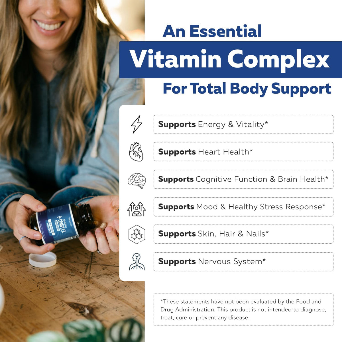 BioActive Vitamin B Complex - Blood Stream Ready, Methylated B Complex - Featuring Methylfolate, 3 BioActive Forms of B12, BenfoPure® B1 & Pantesin® B5 - 12 B Vitamins in Clinical Doses - 60 Servings