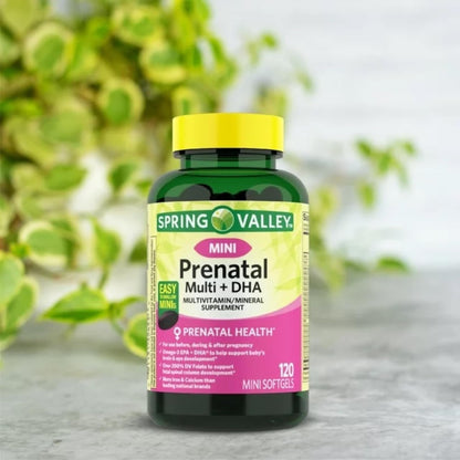 Mark & Lola's Spring Valley Mini prenatal Vitamin Multi + DHA; Mini Softgels Vitamins