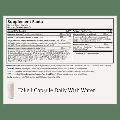 Stonehenge Health Biotics for Women Probiotic 70 Billion CFU, 24 Strains + Prebiotic Fiber, Weight Management, Mood, Digestive, Vaginal & Immune Support, Non-GMO, 30 Delayed-Release Veg Caps (3 Pack)
