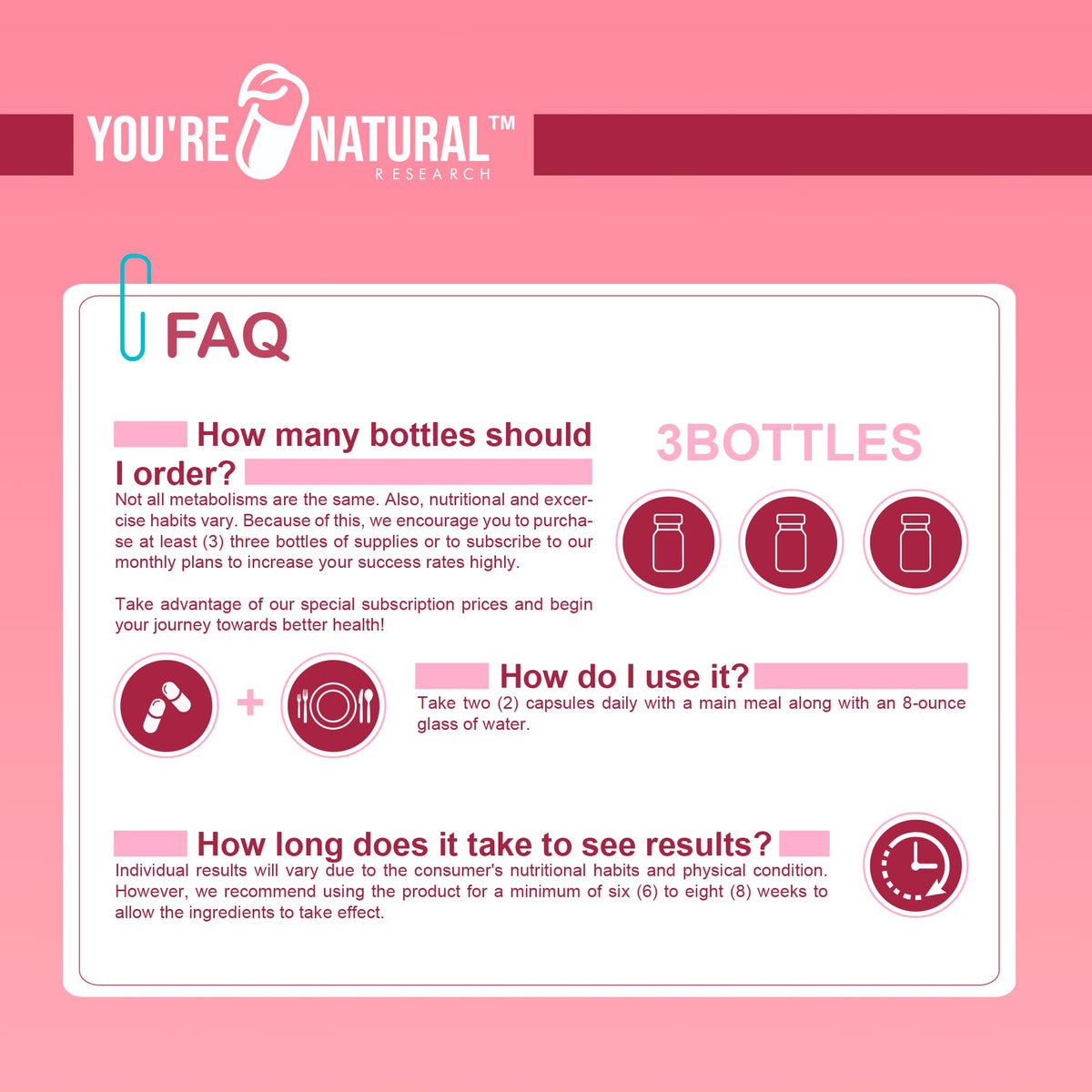 YOU'RE NATURAL Prenatal and Postnatal Vitamins for Women with Folate, DHA, Probiotics