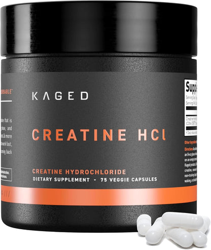 Kaged Creatine HCl Capsules | 7X Concentrated vs Mono | Muscle Building & Recovery | High Absorption | No Bloating | Creatine for Men & Women | Vegan, Gluten Free | Unflavored | 75 Servings