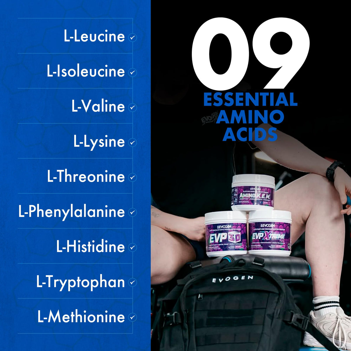 Evogen Amino K.E.M. EAA & BCAA | Tropic Thunder | 30 Servings | S7 nitric oxide blend with betaine anhydrous, coconut water and leucine for blood flow, muscle growth, hydration and recovery