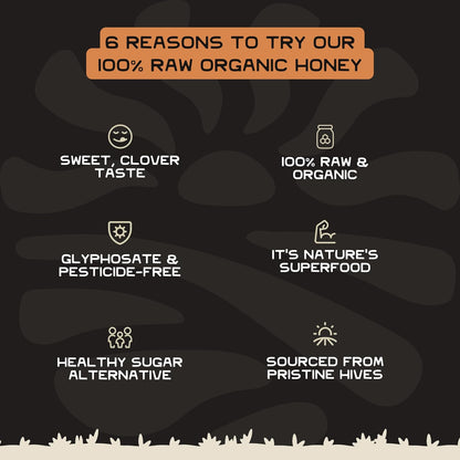 Lineage Provisions Raw Unfiltered Honey, 3-Pack, 18 oz Glass Jars | Undetectable glyphosate, chemical-free, gluten-free & non-GMO. No heating, processing, straining or additives.