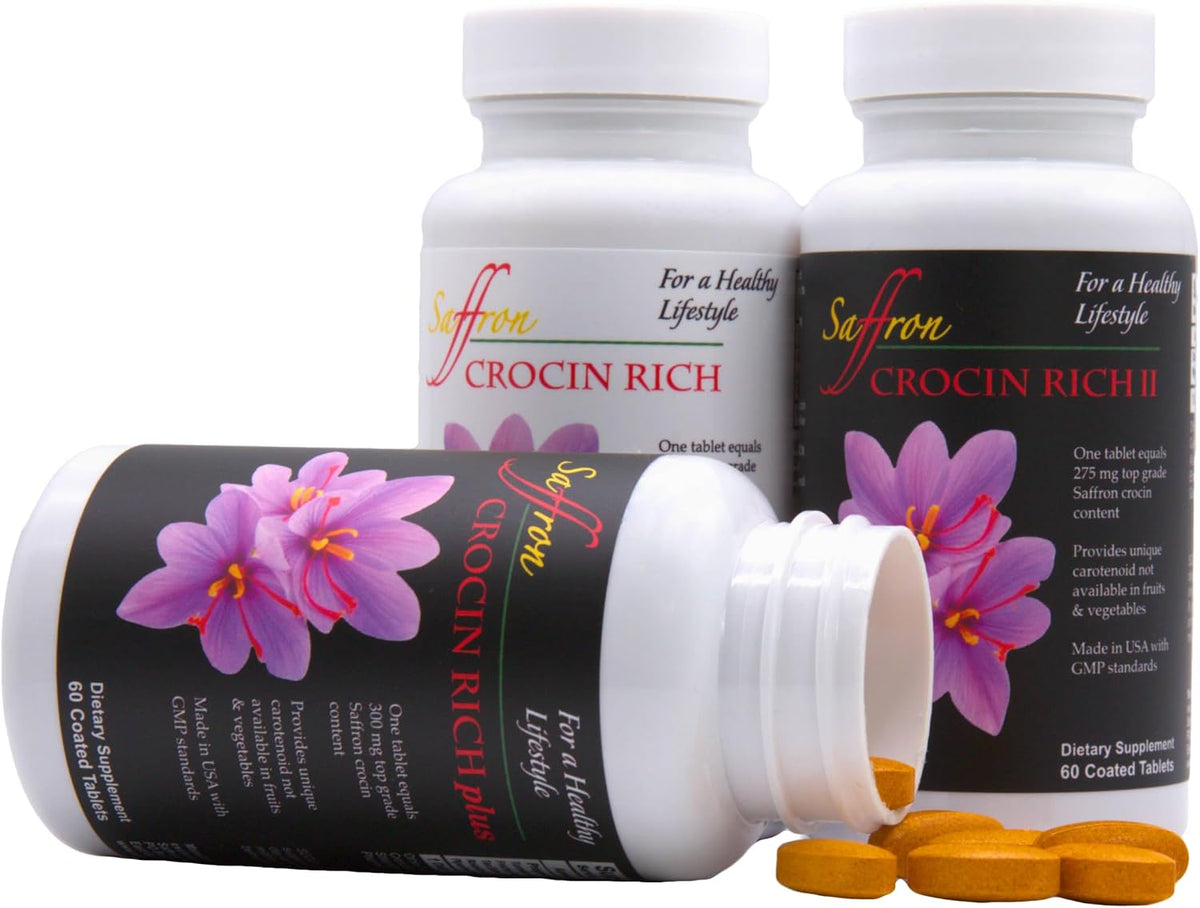 Crocin Brain Supplement for Memory, Focus & Mood | CROCIN RICH Plus, 30CT | 75% High-Purity Crocin; Clinically Relevant Dose; Not Standard Saffron Extract; U.S. Patented Formula; Mood; Healthy Aging