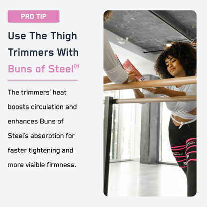 SteelFit Thigh Trimmers for Women & Men - Latex-Free Neoprene Thigh Slimmer | Trainer Wraps for Increased Circulation, Heat & Sweat - Adjustable Non-Slip Fit, Moisture-Wicking Lining - One Size Fits Most
