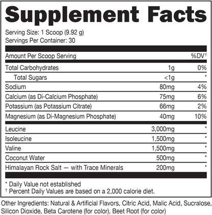 Bucked Up Original BCAA 2:1:1 Branched Chain Essential Amino Acids - Supplement Powder - | 100% Pure 2:1:1 Instantized Formula | Pre/Post Workout | 30 Servings | (Peach Ring Flavor)