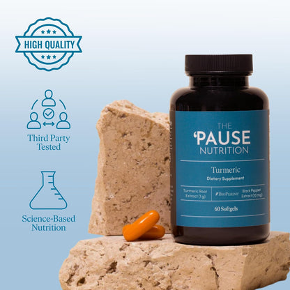 The 'Pause Life Turmeric + Skin & Bone Bundle, 60 Softgels & 12 OZ Powder | Turmeric with curcumin for joint & bone support paired with collagen peptides for skin, hair & nails. Gluten free bundle.