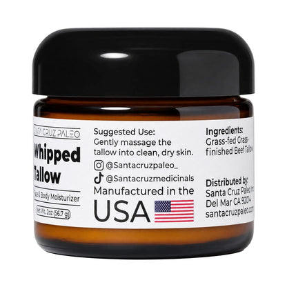 Santa Cruz Paleo Whipped Tallow Face & Body Moisturizer (2oz Pack of 1)