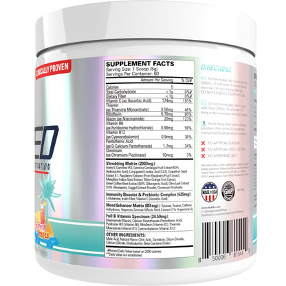 EHP Labs OxyShred Pre Workout Powder - Preworkout Powder with L Glutamine & Acetyl L Carnitine, Energy Boost Drink - Cosmic Blast, 60 Servings