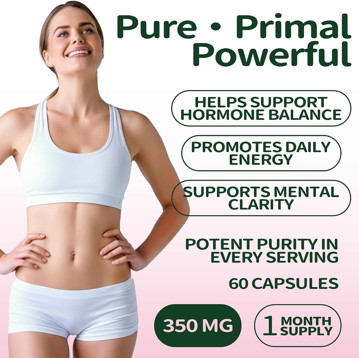 Primal Beef Organ Supplement for Women – Grass-Fed Beef Liver, Heart & Kidney Capsules – Traditional Ancestral Nutrition for Daily Vitality & Mental Clarity – Non-GMO, Gluten-Free – 60 Capsules