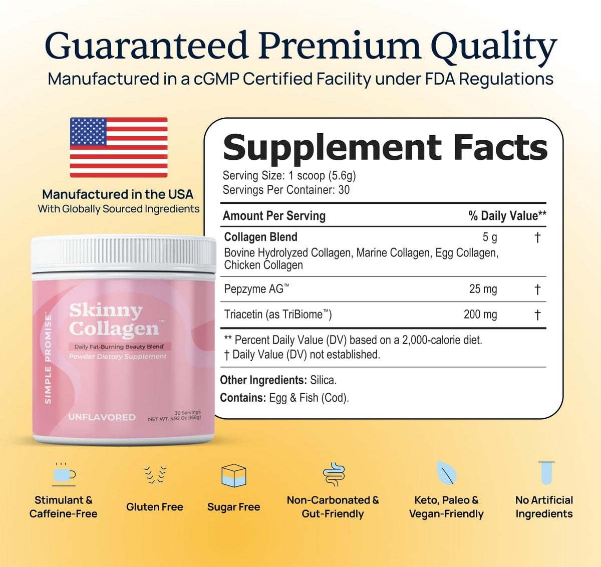 CardioClear7 and Skinny Collagen Bundle - Heart & Beauty - CoQ10, Peptides | Collagen-Cardio Daily Pair, For Stronger Hair, With Shilajit and Peptides, One Capsule Plus a Scoop Daily, 30 Day Supply