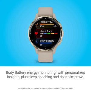 Garmin Venu® 3S, Premium Fitness Smartwatch, 41mm, French Gray