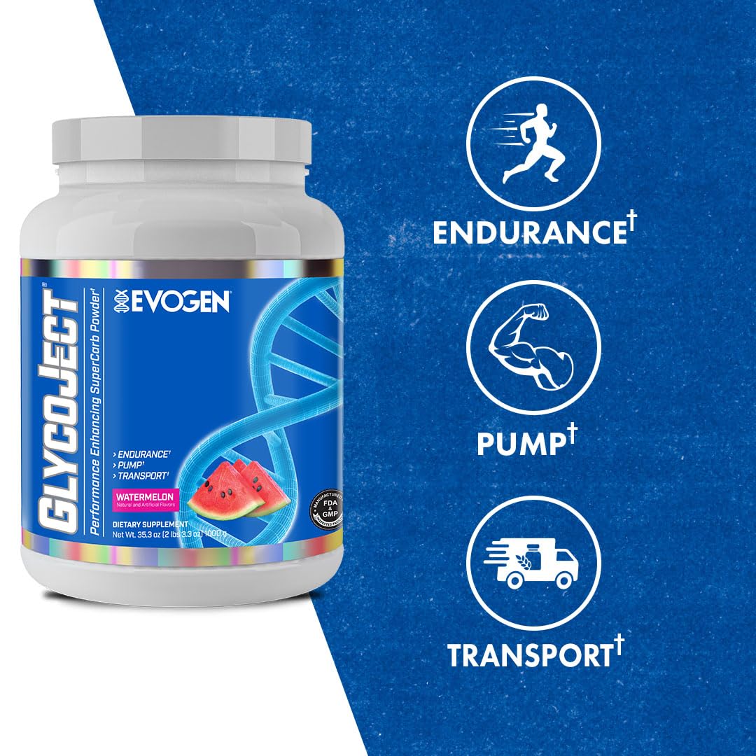 Evogen GlycoJect Karbolyn Super Carb Powder | Unflavored | 37 Servings | Fast-digesting fuel with citrulline malate for rapid glycogen replenishment, endurance, muscle pumps and recovery