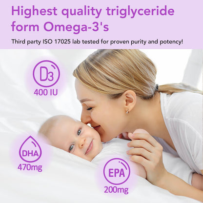 Premom Water Based Fertility Lubricant 2 Fl Oz + Prenatal DHA Fish Oil