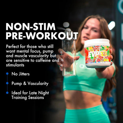 Evogen EVP 3D Stim Free Pre-Workout | Citrus Candy | 40 Servings | Arginine nitrate, L-citrulline, beta-alanine and creatine with lion's mane, L-tyrosine and DMAE for pumps and focus
