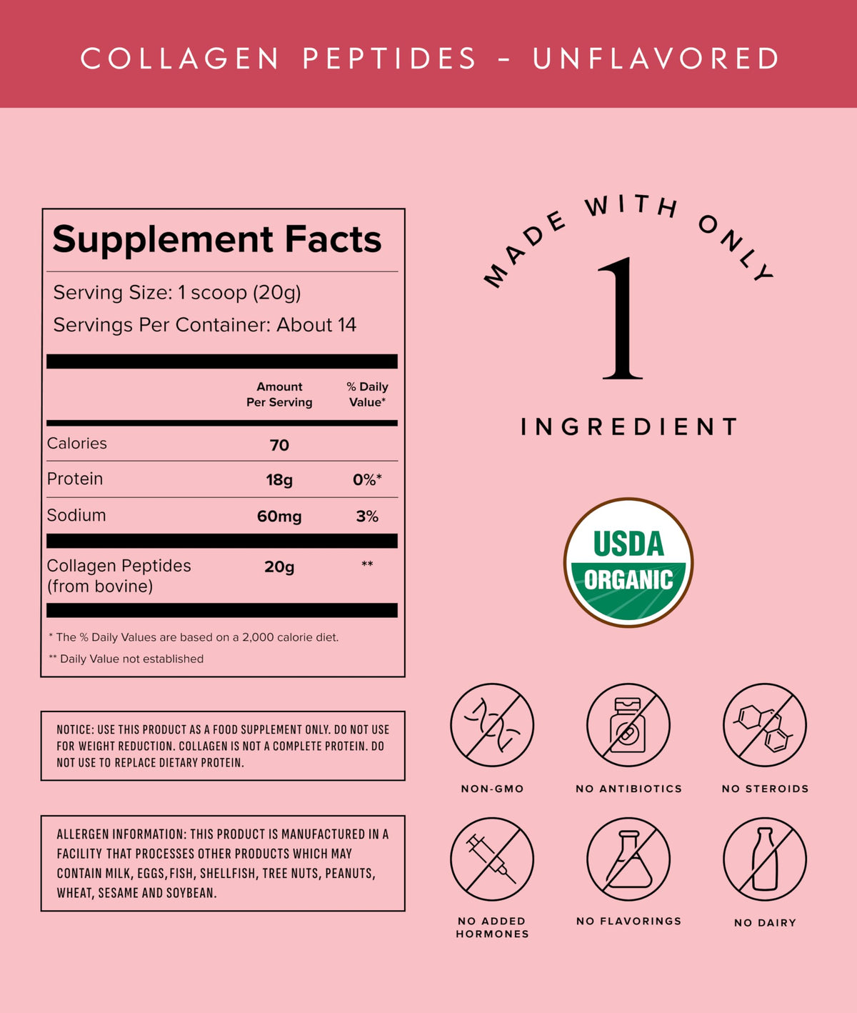 Truvani Hydrolyzed Collagen Peptides | Unflavored | 28 Servings | 20g Grass-Fed Collagen Protein Powder | Promotes Hair, Nail, Skin, and Joint Health | Keto | Gluten & Dairy Free