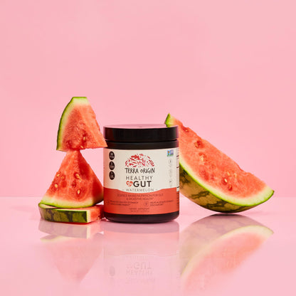 TERRA ORIGIN Healthy Gut Powder (Berry Flavor) |30-Servings with L-Glutamine, Zinc, Glucosamine, Slippery Elm Bark, Marshmallow Root and More!