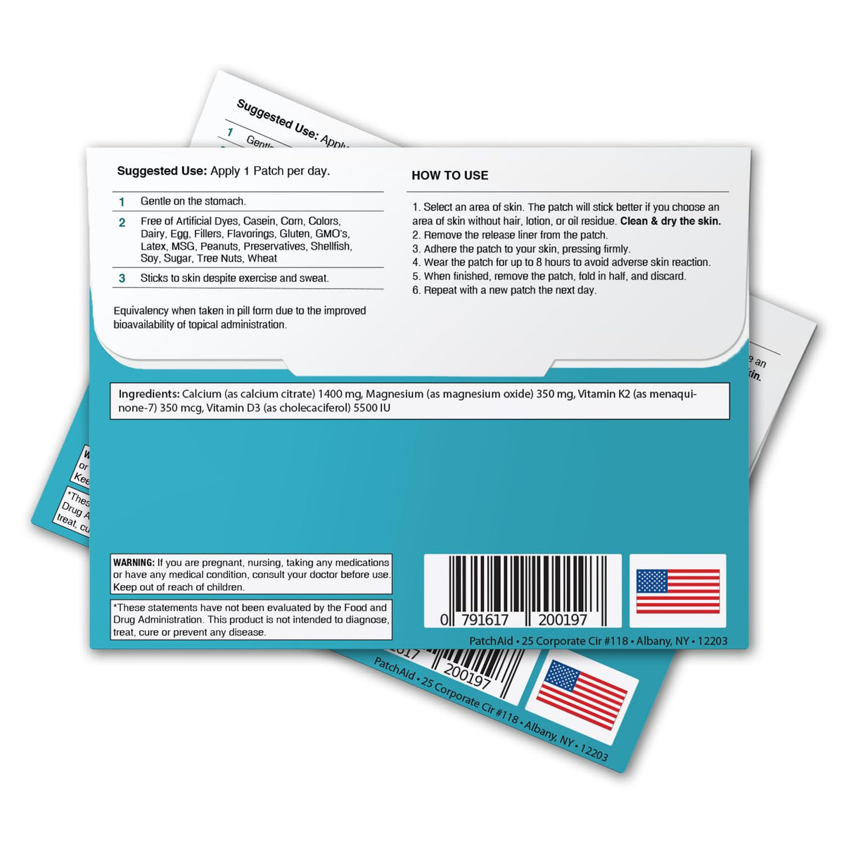 PatchAid D3/Calcium Plus Topical Patch 30-Day Supply