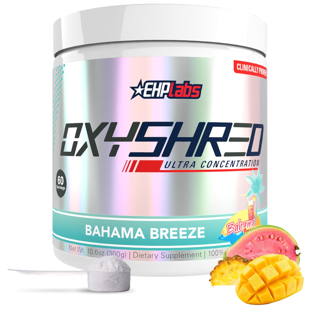 EHP Labs OxyShred Pre Workout Powder - Preworkout Powder with L Glutamine & Acetyl L Carnitine, Energy Boost Drink - Cosmic Blast, 60 Servings