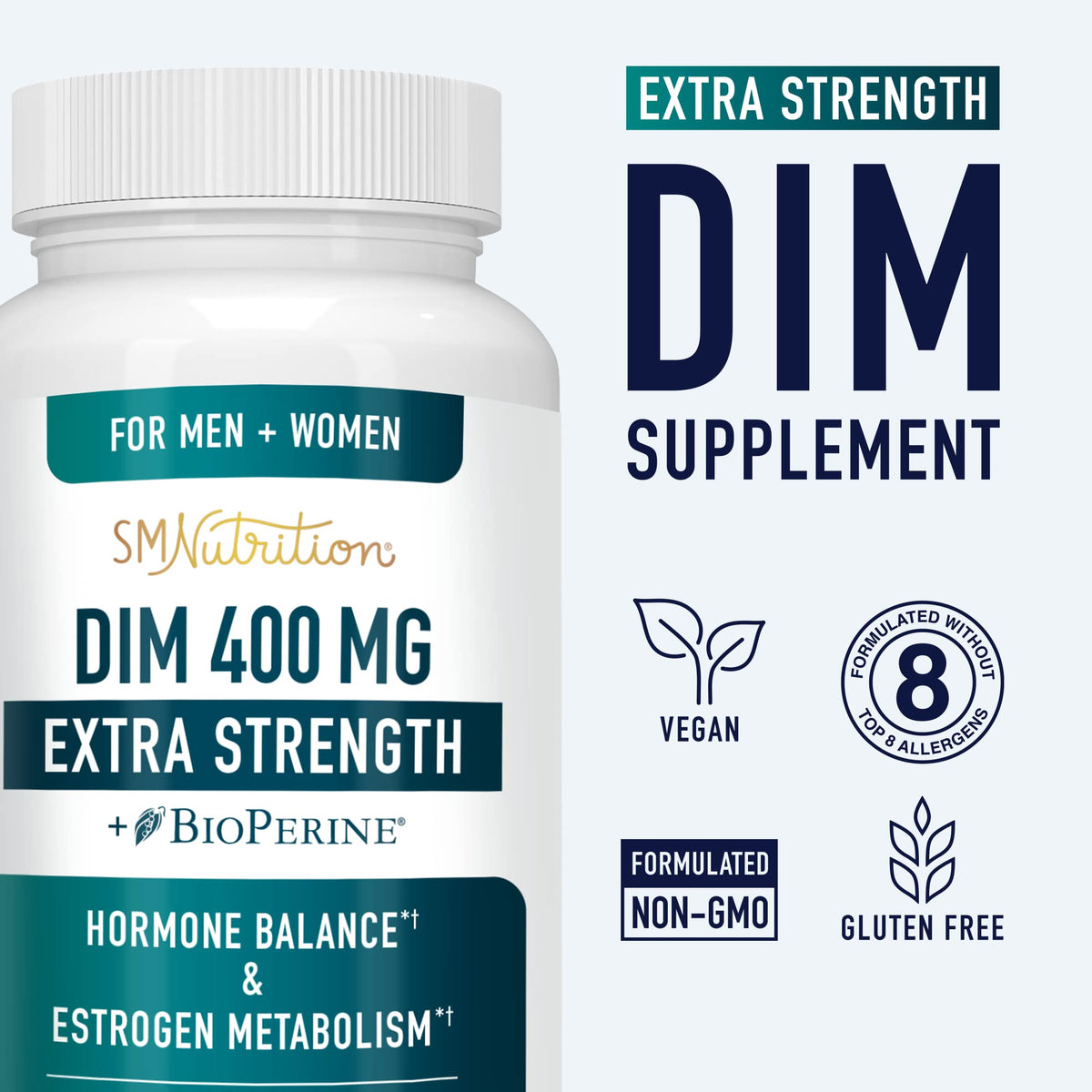 Extra Strength DIM Supplement 400MG | Hormone Balance & Estrogen Metabolism for Men and Women