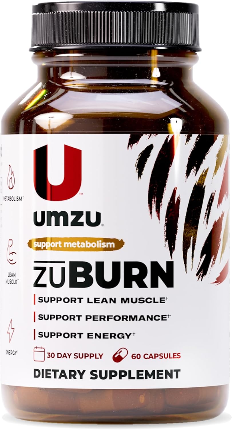 UMZU ZuBurn Energy Support Supplement, 30 Day Supply | Caffeine, MitoBurn, Capsimax, Grains of Paradise, Vitamins B6 and B12, Daily Energy, Focus, Active Lifestyle Support