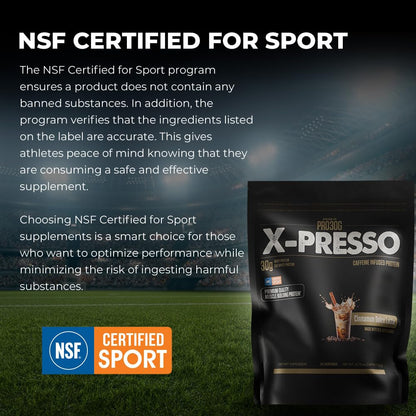 ATHLEAN-X PRO-30G, Xpresso Premium Caffeinated Protein Powder, Mochaspresso, Gluten-Free, Low Sugar, 30g of High Protein Powder for Muscle Recovery & Growth, NSF Certified for Sports