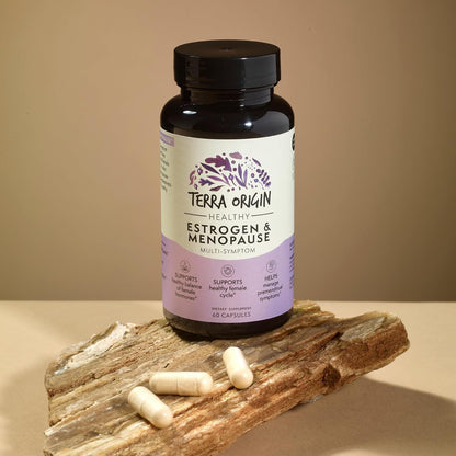 TERRA ORIGIN Multi-Symptom Menopause Supplements for Women | Menopause Support for Night Sweats, Hot Flashes & Mood Swings | DIM, Black Cohosh, Dong Quai, Chaste Tree Berry | 60 Capsules