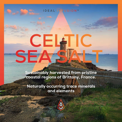 Celtic Sea Salt Electrolyte Powder: Magnesium Glycinate & Taurate - Ionic Trace Minerals & Potassium Hydration Booster - Zero Sugar, 30 Servings - Blood Orange Bolt