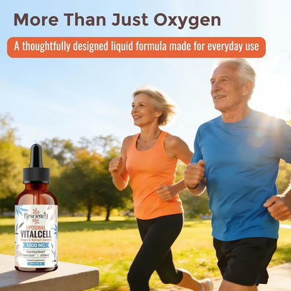 Liposomal Liquid Oxygen Drops, Oxygen & Nutrient Complex, High Absorption | Oxygen Boost Supplement with Trace Minerals, Fulvic Acid, CoQ10, Glutathione, Energy, Antioxidant, Altitude Support, 2 fl oz