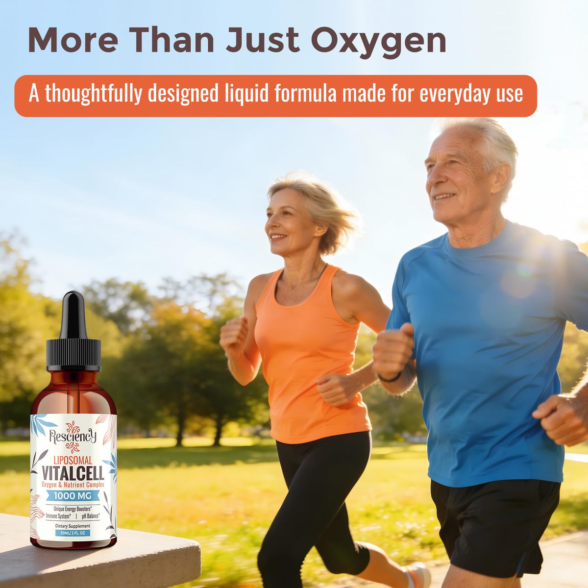 Liposomal Liquid Oxygen Drops, Oxygen & Nutrient Complex, High Absorption | Oxygen Boost Supplement with Trace Minerals, Fulvic Acid, CoQ10, Glutathione, Energy, Antioxidant, Altitude Support, 2 fl oz