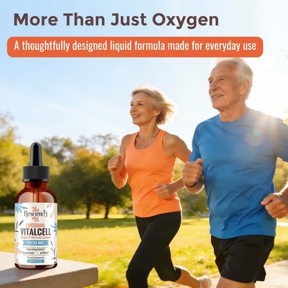 Liposomal Liquid Oxygen Drops, Oxygen & Nutrient Complex, High Absorption | Oxygen Boost Supplement with Trace Minerals, Fulvic Acid, CoQ10, Glutathione, Energy, Antioxidant, Altitude Support, 2 fl oz
