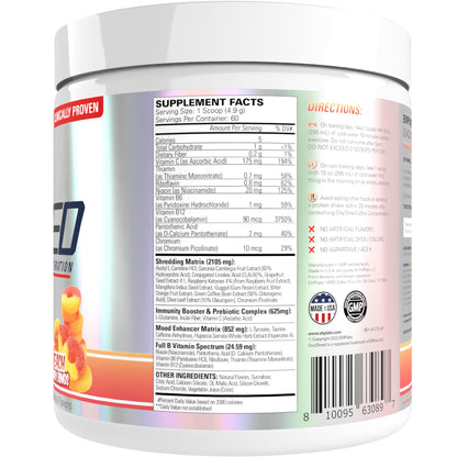 EHP Labs OxyShred Pre Workout Powder - Preworkout Powder with L Glutamine & Acetyl L Carnitine, Energy Boost Drink - Cosmic Blast, 60 Servings