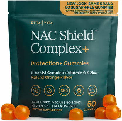 Sugar-Free NAC Gummies for Kids and Adults with Glutathione & Milk Thistle | N Acetyl Cysteine 400mg for antioxidant & immune support, sugar free, vegan, non-GMO, gluten free, blueberry flavor, USA