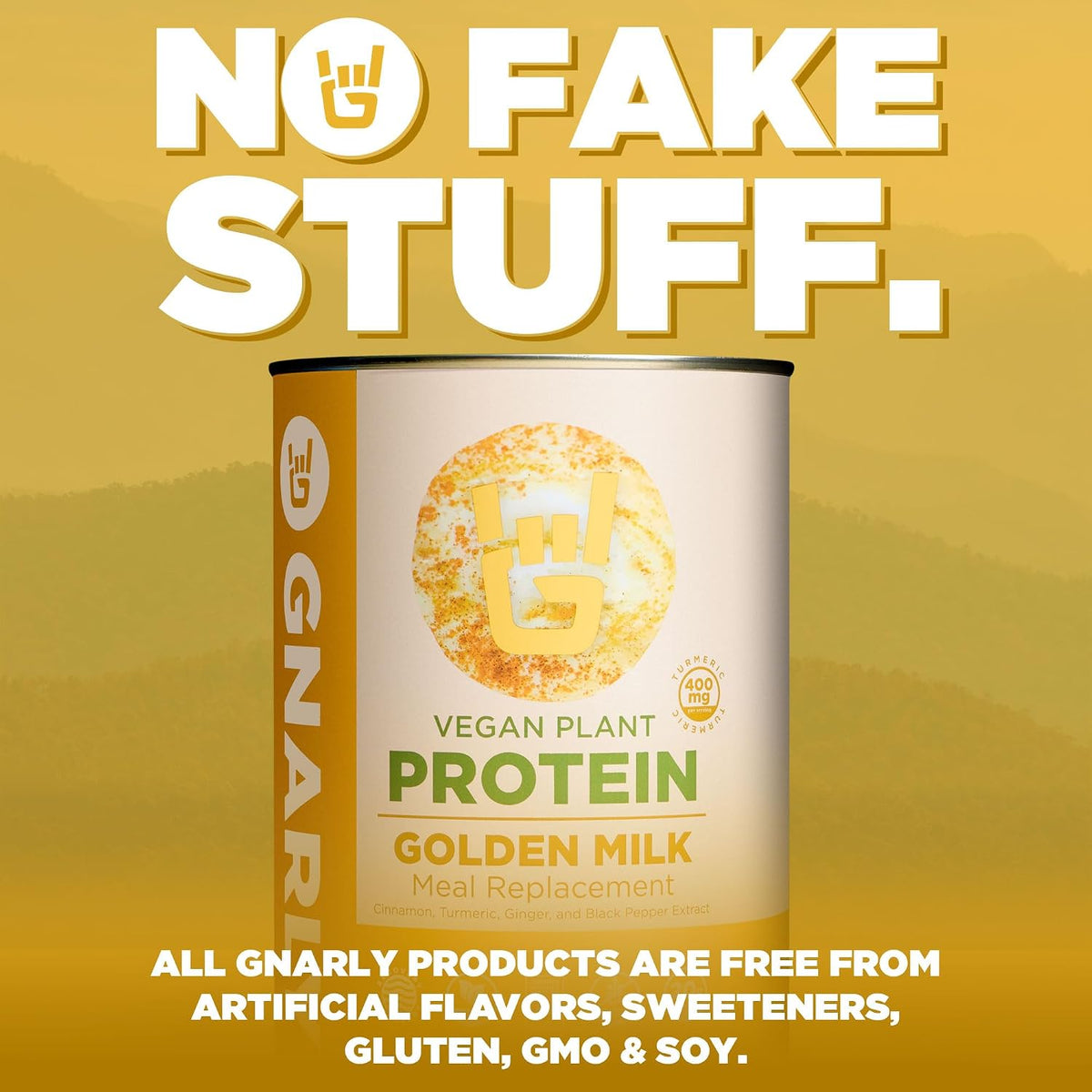 Golden Milk Vegan Protein Powder and Gnarly Performance Greens Blueberry Açai, (11.64 oz)