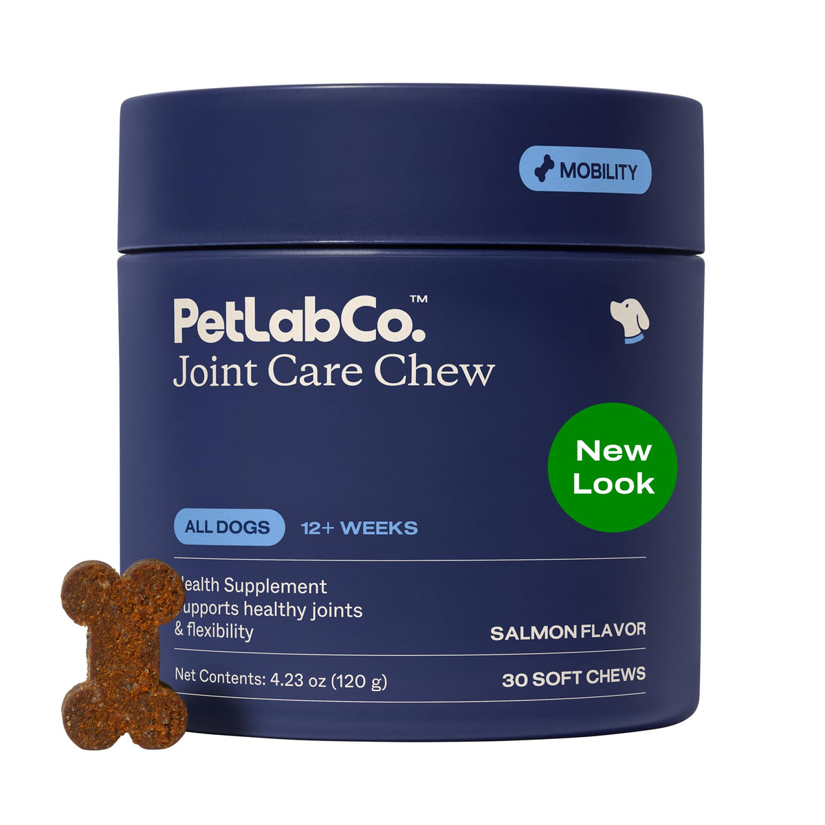 PetLab Co. Joint Care Chews for Dogs, 30 Soft Chews, Pork | Glucosamine, green-lipped mussel and omega-3s to support joint comfort, cartilage health and daily mobility