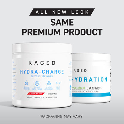 Kaged Electrolytes, Muscle Hydra-Charge Premium Electrolyte Powder, Hydration Electrolyte Powder, Pre Workout, Post Workout, Intra Workout, Fruit Punch, 60 Servings