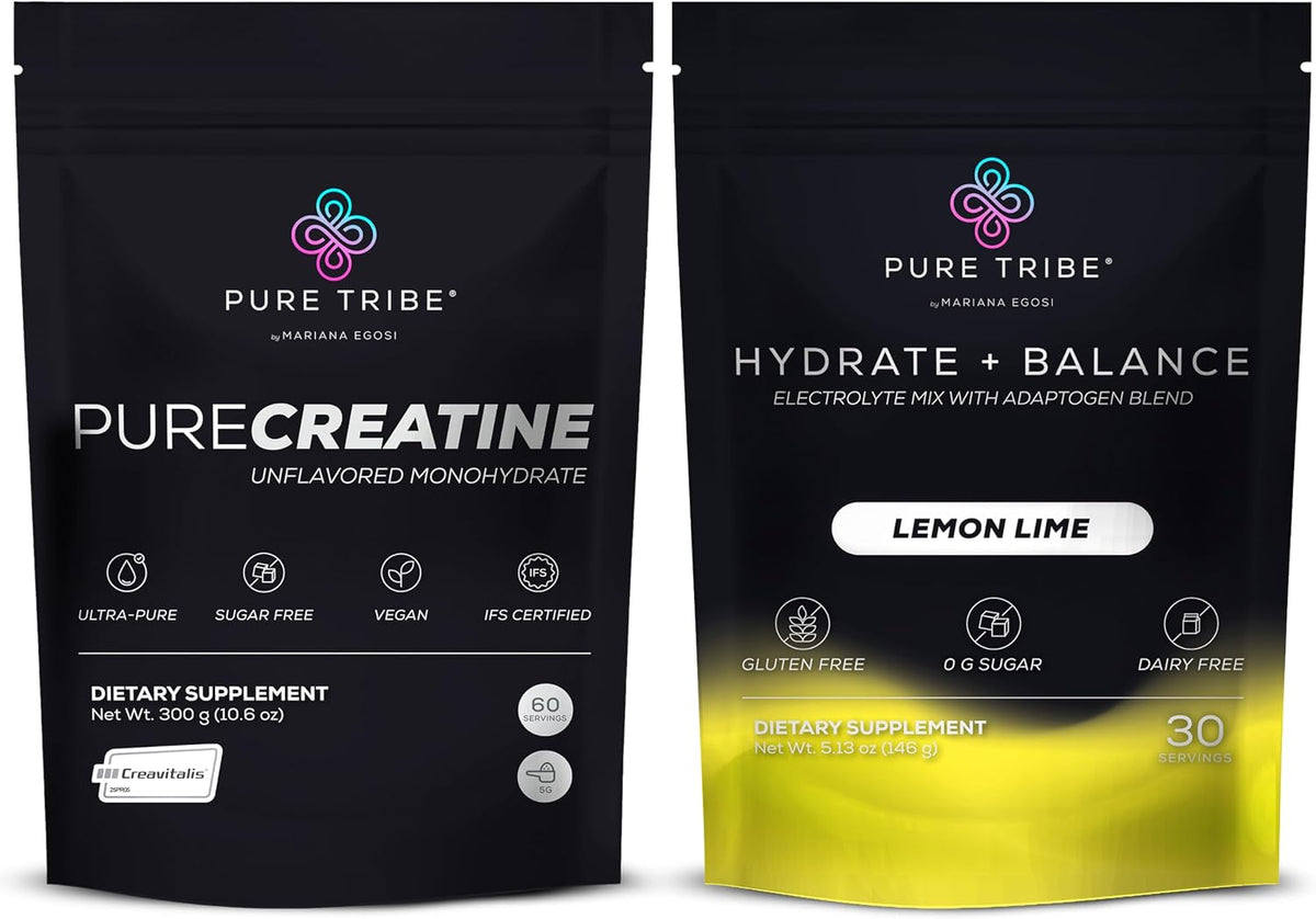 PureCreatine Micronized Creatine Monohydrate Powered by Creavitalis – Hydrate + Balance Electrolytes Powder Packets for Energy, Recovery, & Hydration – Vegan & Sugar-Free