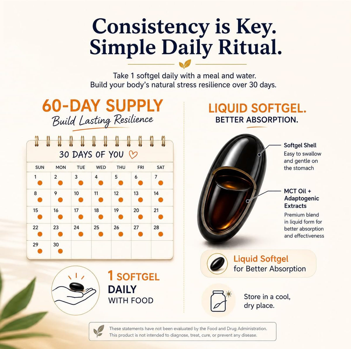 Adaptogen Cortisol Manager - NooGandha® & Shoden® Dual Ashwagandha | 35% Withanolide Glycosides for Healthy Cortisol Levels, Relaxation, Stress Relief, Calm Focus & Daily Balance - 60 Softgels