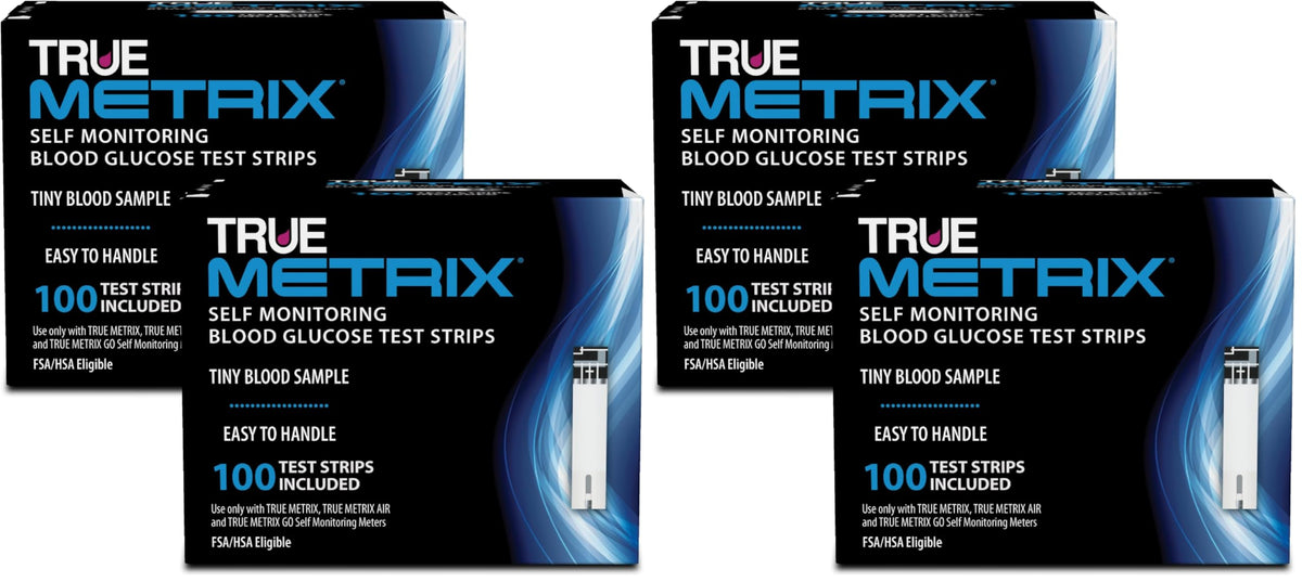 TRUE METRIX Self Monitoring Blood Glucose Test Strips, 100 Count | Blood Glucose Test Strips Compatible with TRUE METRIX Family of Self Monitoring Blood Glucose Meters, Value Pack